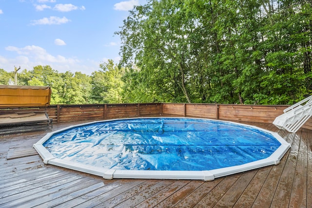 1211 Forest Circle Dr, Corbin, KY 40701 - view of pool with a fenced backyard and a wooden deck