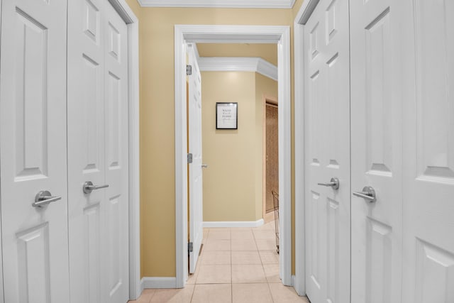 1211 Forest Circle Dr, Corbin, KY 40701 - corridor with ornamental molding and light tile patterned floors