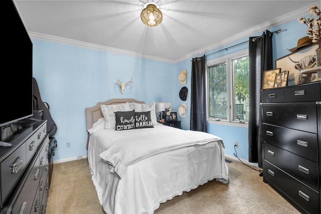 1211 Forest Circle Dr, Corbin, KY 40701 - bedroom featuring ornamental molding and light colored carpet