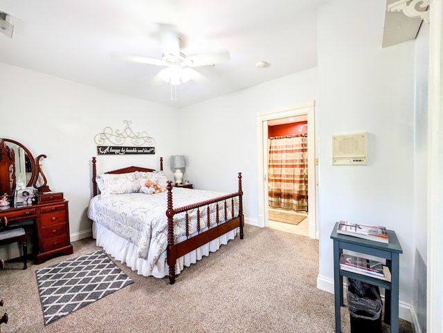 286 Ponderosa Trl, Corbin, KY 40701 - carpeted bedroom with ensuite bath and ceiling fan