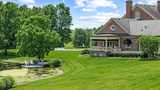 5045 Van Meter Rd, Winchester, KY 40391 - view of green lawn with a porch