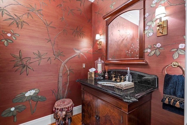 5045 Van Meter Rd, Winchester, KY 40391 - bathroom with vanity and wood finished floors