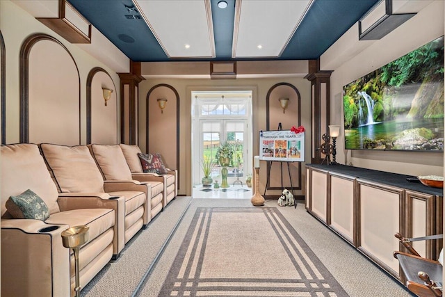 5045 Van Meter Rd, Winchester, KY 40391 - cinema room with light carpet and recessed lighting