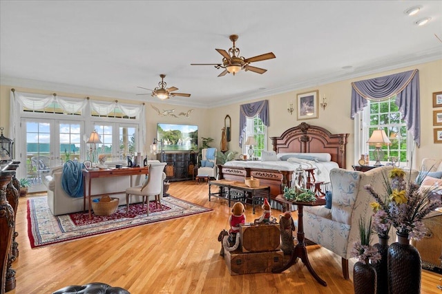 5045 Van Meter Rd, Winchester, KY 40391 - bedroom with crown molding and wood finished floors