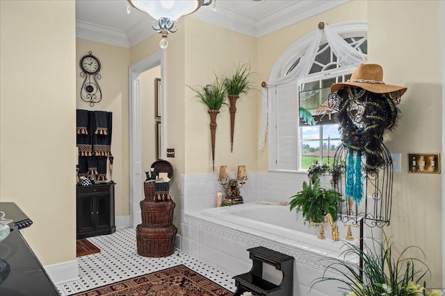 5045 Van Meter Rd, Winchester, KY 40391 - bathroom with a bath and ornamental molding