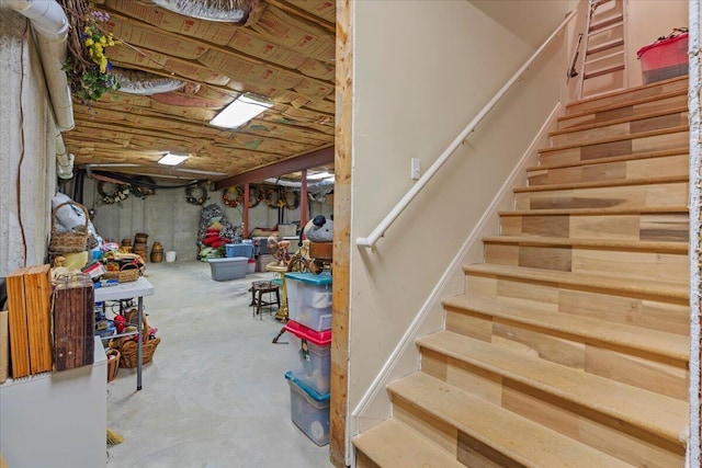 5045 Van Meter Rd, Winchester, KY 40391 - unfinished basement featuring stairs