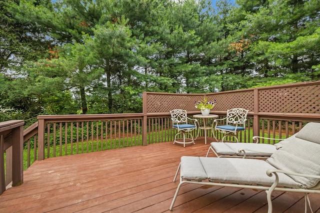 165 Rolling Meadows Dr, Stanford, KY 40484 - wooden deck featuring view of scattered trees