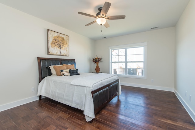 4185 Buttermilk Rd, Lexington, KY 40509 - bedroom with dark wood finished floors and ceiling fan