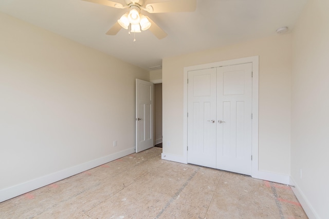 4185 Buttermilk Rd, Lexington, KY 40509 - unfurnished bedroom featuring a closet and a ceiling fan