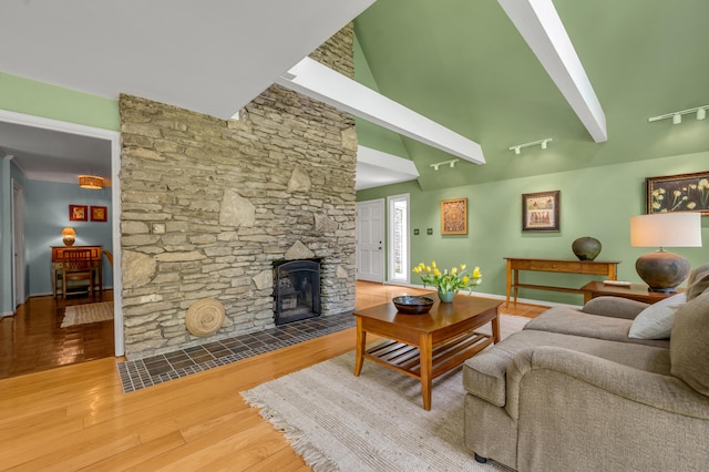 2968 Delong Rd, Lexington, KY 40515 - living room with wood finished floors and a stone fireplace