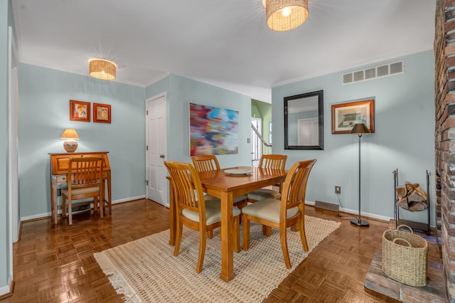 2968 Delong Rd, Lexington, KY 40515 - dining area with baseboards and crown molding