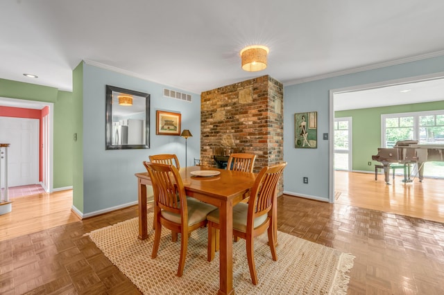 2968 Delong Rd, Lexington, KY 40515 - dining area with crown molding and recessed lighting