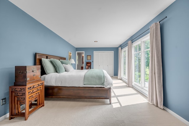 2968 Delong Rd, Lexington, KY 40515 - bedroom with light colored carpet, a closet, and access to outside