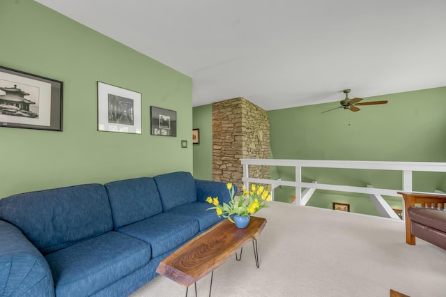 2968 Delong Rd, Lexington, KY 40515 - carpeted living area featuring ceiling fan