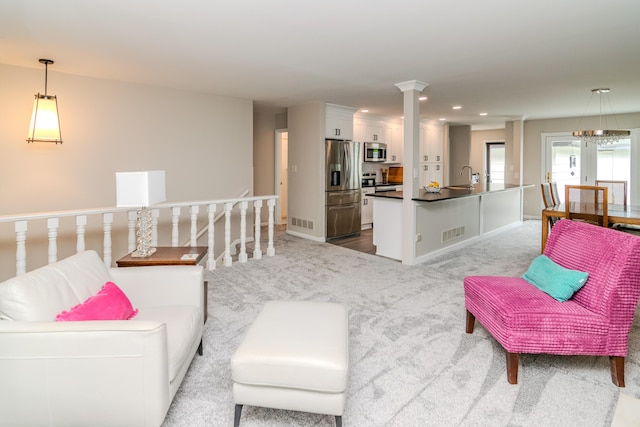 395 Redding Rd Unit 30, Lexington, KY 40517 - living area with carpet and recessed lighting