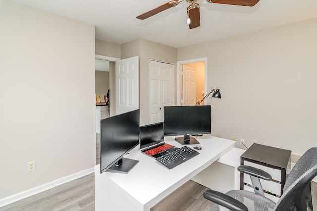 395 Redding Rd Unit 30, Lexington, KY 40517 - office with light wood-style floors and ceiling fan