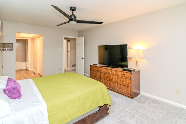 395 Redding Rd Unit 30, Lexington, KY 40517 - bedroom featuring a ceiling fan and connected bathroom