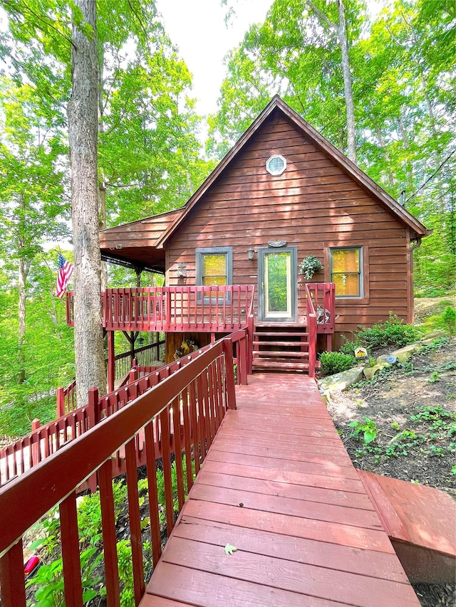 250 Hilltop Ests, Morehead, KY 40351 - view of wooden deck