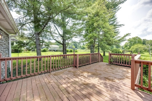 560 Kemper Ln, Danville, KY 40422 - wooden deck with a lawn