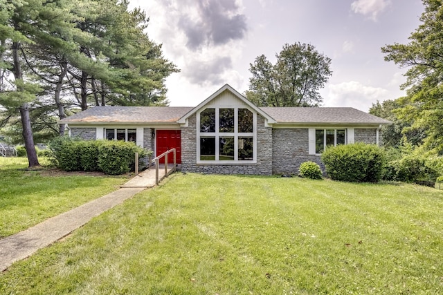 560 Kemper Ln, Danville, KY 40422 - view of front of home featuring stone siding and a front lawn