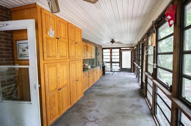 1181 Tracy Rd, Lawrenceburg, KY 40342 - unfurnished sunroom with ceiling fan and healthy amount of natural light