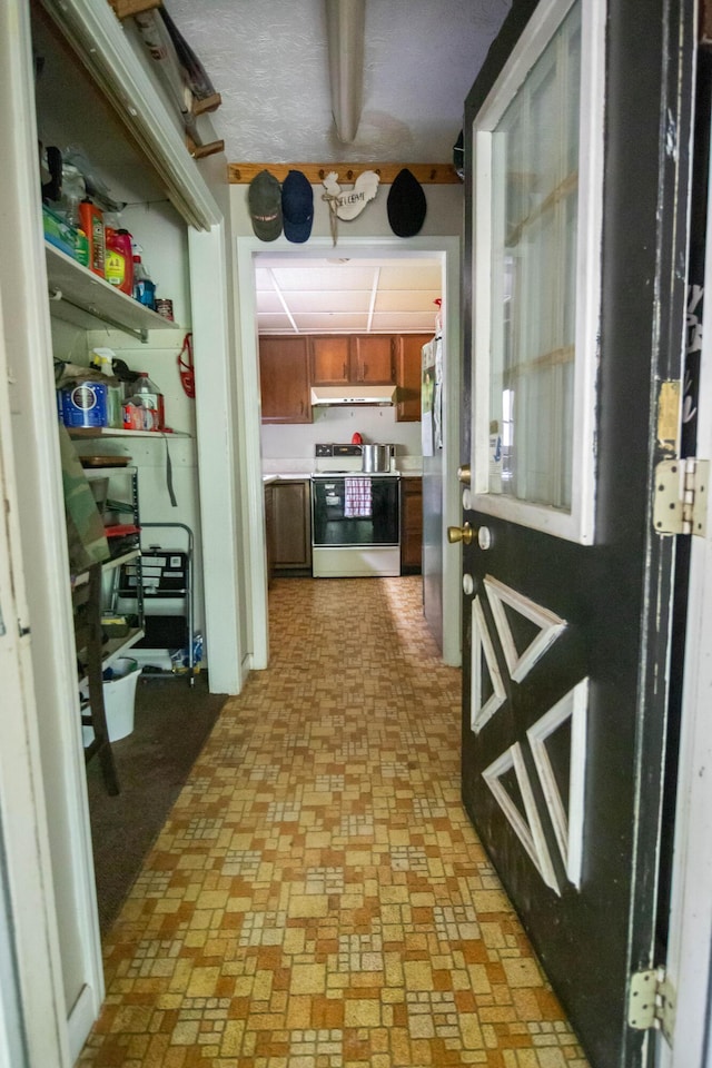 1181 Tracy Rd, Lawrenceburg, KY 40342 - hallway with brick patterned floors