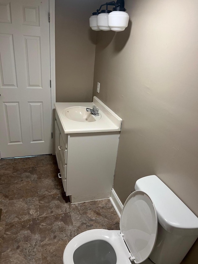 2441 Rogers Rd, Lancaster, KY 40444 - half bath with vanity and stone finish floors