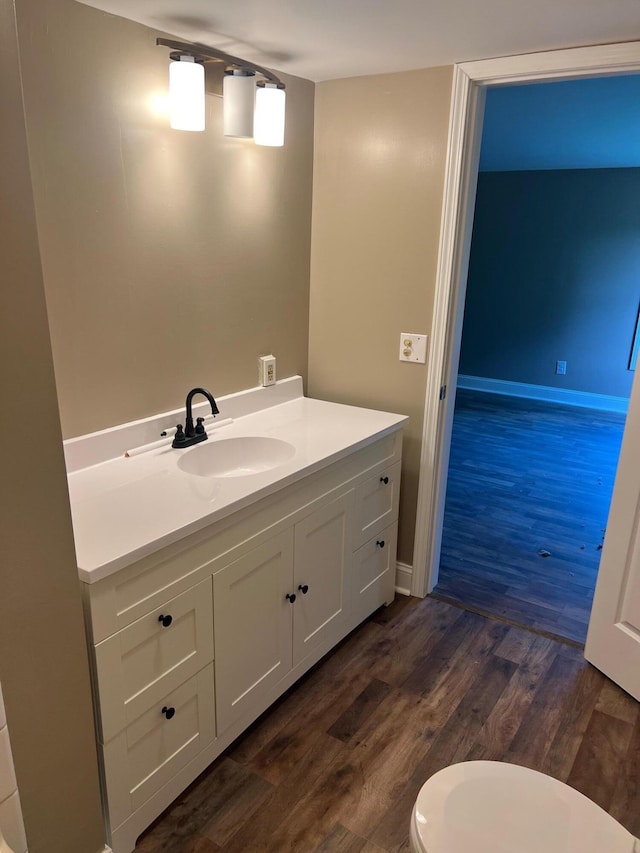 2441 Rogers Rd, Lancaster, KY 40444 - bathroom with vanity and wood finished floors