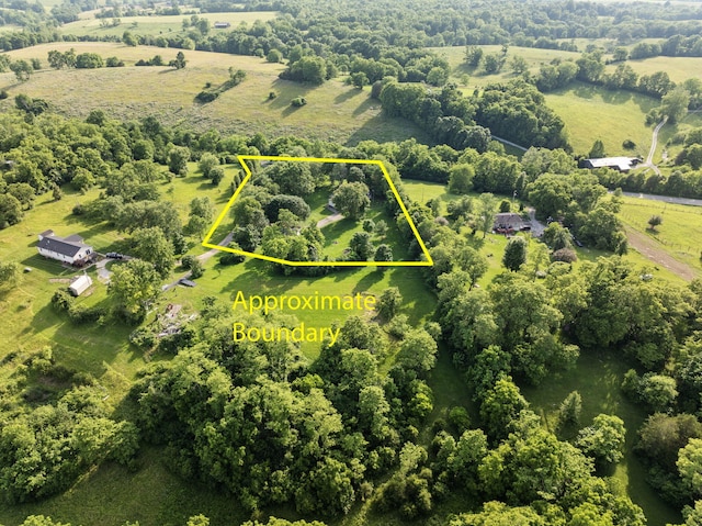 4822 US Highway 27 N, Cynthiana, KY 41031 - overview of rural landscape with property parcel outlined