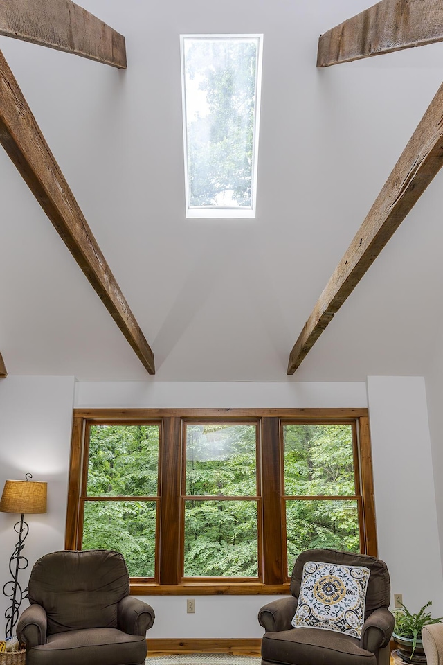 224 Pine Valley Rd, Berea, KY 40403 - living room featuring beam ceiling and plenty of natural light