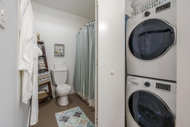224 Pine Valley Rd, Berea, KY 40403 - washroom with stacked washer / dryer