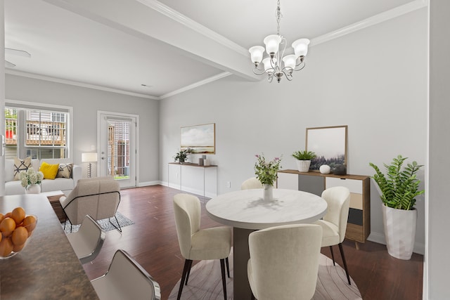 4464 Stuart Hall Blvd Unit 9101, Lexington, KY 40509 - dining area with wood finished floors, a chandelier, and crown molding