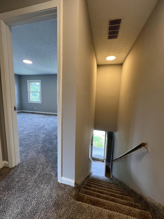 20 Heather Ln, Winchester, KY 40391 - stairs with carpet and a textured ceiling