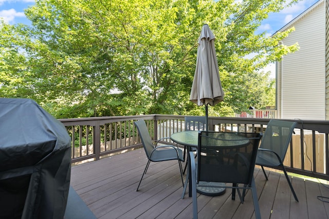 161 Santa Barbara Blvd, Georgetown, KY 40324 - deck with outdoor dining area and a grill