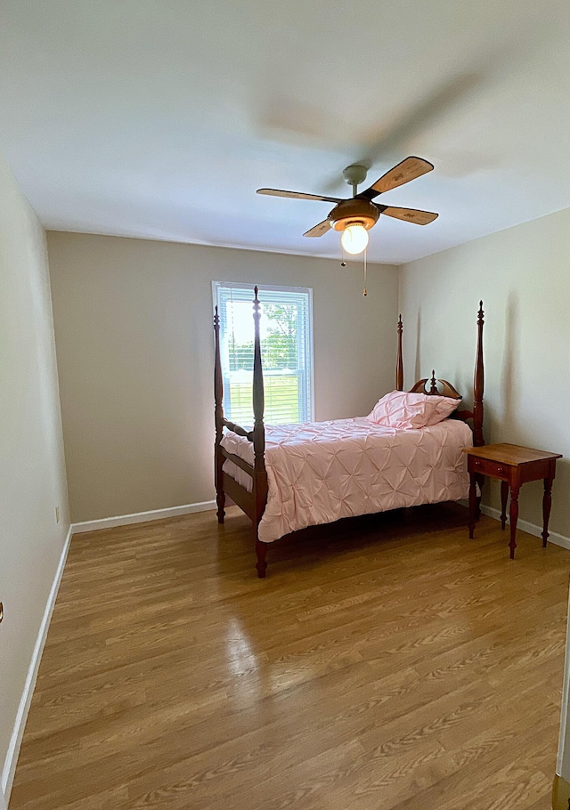 5515 Van Meter Rd, Winchester, KY 40391 - bedroom with wood finished floors and a ceiling fan