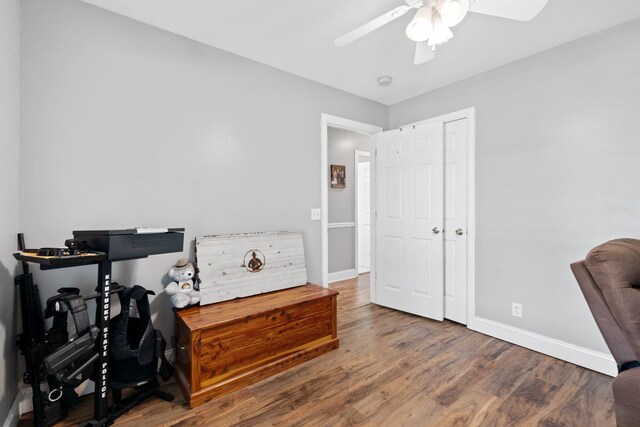 313 Man O War Ct, Lawrenceburg, KY 40342 - home office featuring ceiling fan and wood finished floors