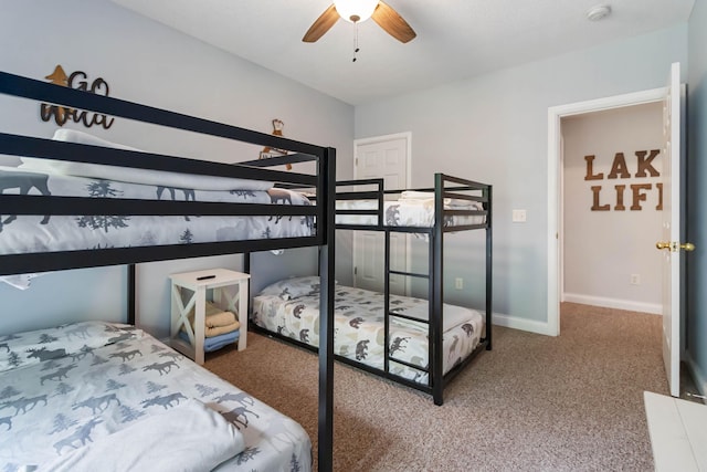 2394 Roberts Bend Rd, Burnside, KY 42519 - bedroom with carpet floors and ceiling fan