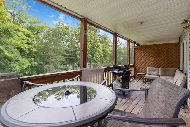 2394 Roberts Bend Rd, Burnside, KY 42519 - deck featuring outdoor dining area and area for grilling