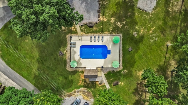 2394 Roberts Bend Rd, Burnside, KY 42519 - aerial view of property and surrounding area featuring a pool area
