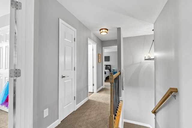4109 Bridgemont Ln, Lexington, KY 40515 - hallway with carpet and an upstairs landing