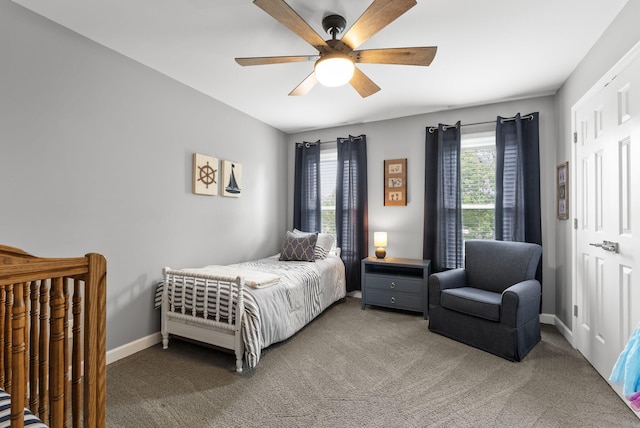 4109 Bridgemont Ln, Lexington, KY 40515 - carpeted bedroom with a ceiling fan and baseboards