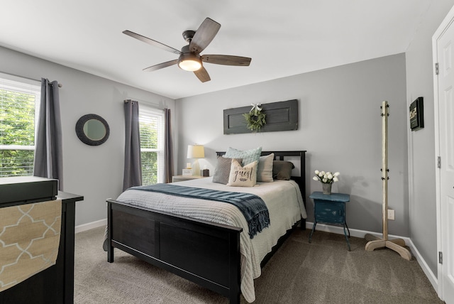 4109 Bridgemont Ln, Lexington, KY 40515 - carpeted bedroom with baseboards and a ceiling fan