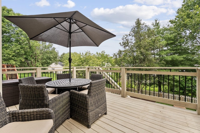 4109 Bridgemont Ln, Lexington, KY 40515 - wooden terrace featuring outdoor dining space