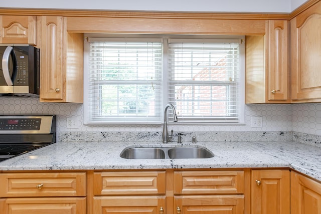 471 Westerfield Way Unit 40503, Lexington, KY 40503 - kitchen with stainless steel range, backsplash, and light stone countertops