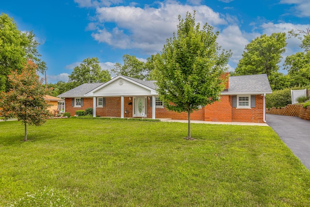 471 Westerfield Way Unit 40503, Lexington, KY 40503 - ranch-style home with brick siding, a chimney, and driveway