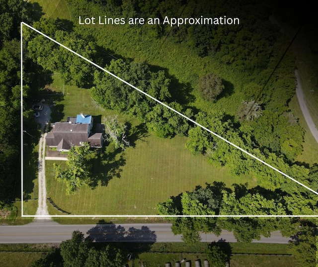 8585 Troy Pike, Versailles, KY 40383 - aerial view of property and surrounding area with property boundaries highlighted