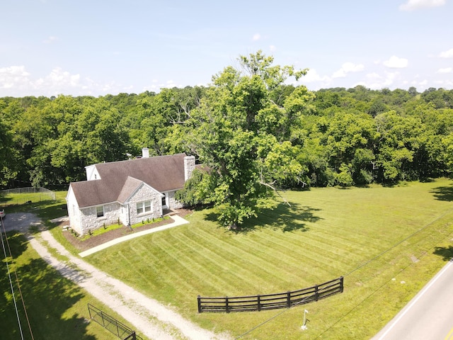 8585 Troy Pike, Versailles, KY 40383 - aerial view of property and surrounding area featuring a forest