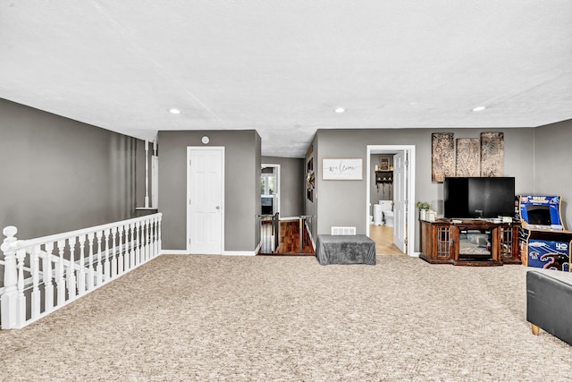 72 Blevins Ln, Vanceburg, KY 41179 - living room featuring carpet floors and recessed lighting