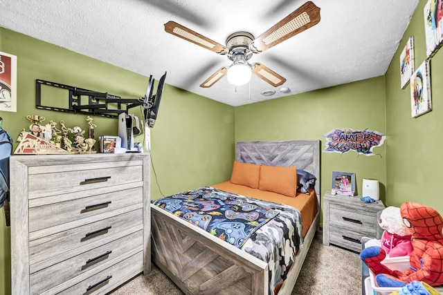 72 Blevins Ln, Vanceburg, KY 41179 - carpeted bedroom with ceiling fan and a textured ceiling