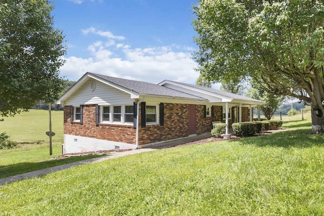 1751 Piney Grove Rd, Somerset, KY 42501 - view of front of house with brick siding, crawl space, and a front yard